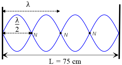 standing wave problem with wavelength 