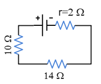 Applying the Kirchhoff's loop rule to the following circuit