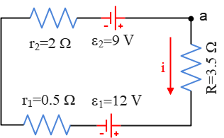 Finding terminal voltage using Kirchhoff's rules.