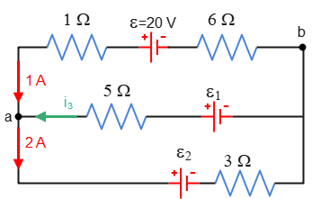 Junction rule for three batteries