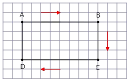 displacement example around rectangle