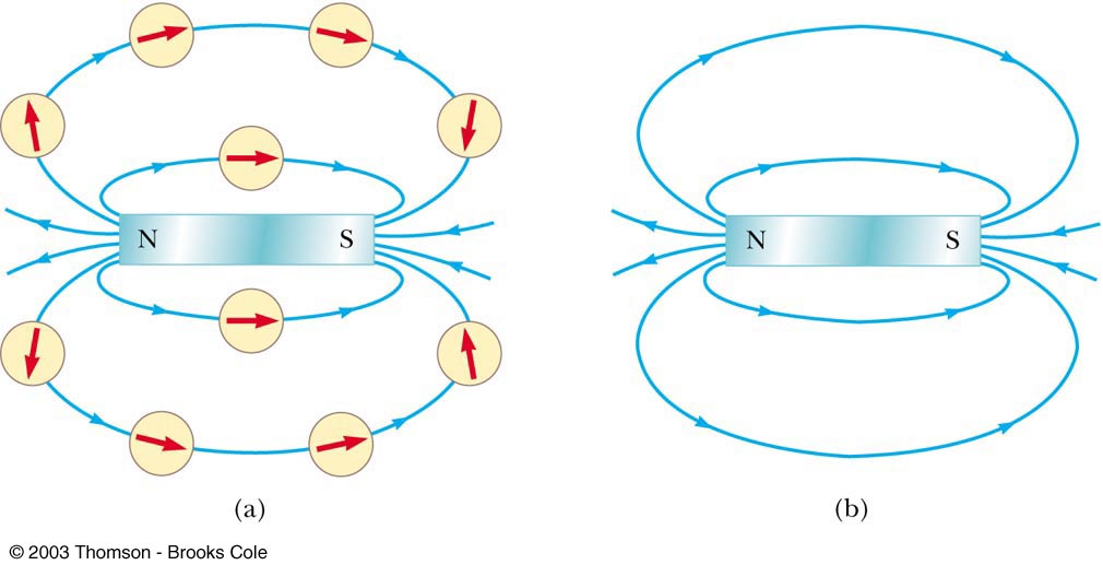 Magnetic field lines of a magnet